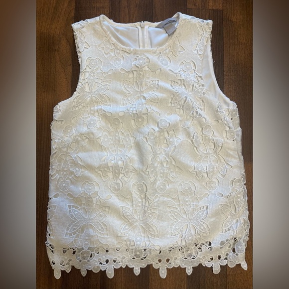 H&M White Sleeveless Embellished Blouse - Picture 1 of 10